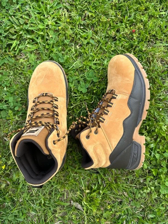 Fila Men's Wheat and Black Suede Work Boots - Picture 2 of 4